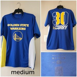 Stephen Curry Golden State Warriors NBA Tech Tee - Blue/Yellow/White - Men's Med